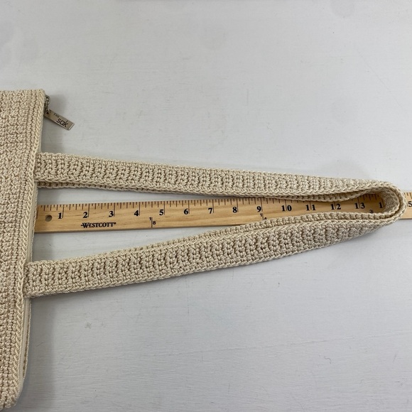 The SAK Ivory Crochet Zip‎ Top Shoulder Handbag Purse Bag - Picture 13 of 14